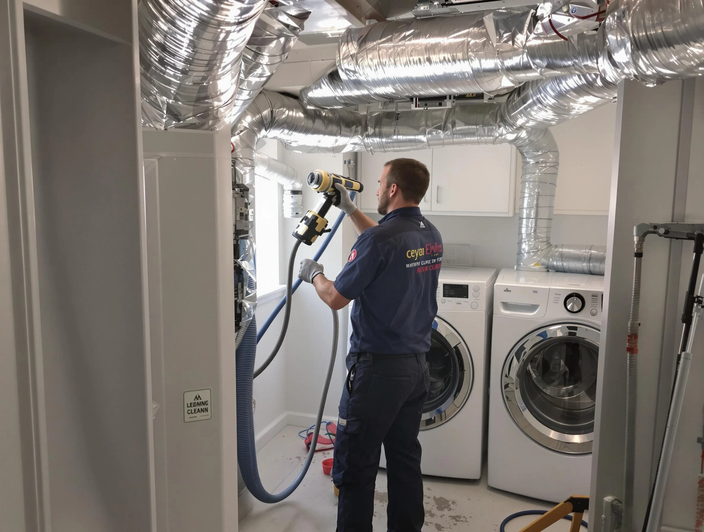 Andover Dryer Vent Cleaning specialist using advanced equipment for thorough duct cleaning in Andover