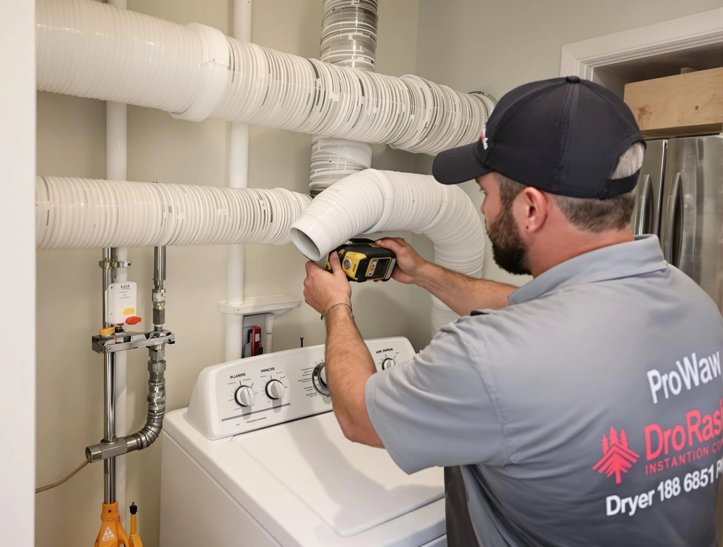 Professional dryer vent hose installation by Andover Dryer Vent Cleaning in Andover
