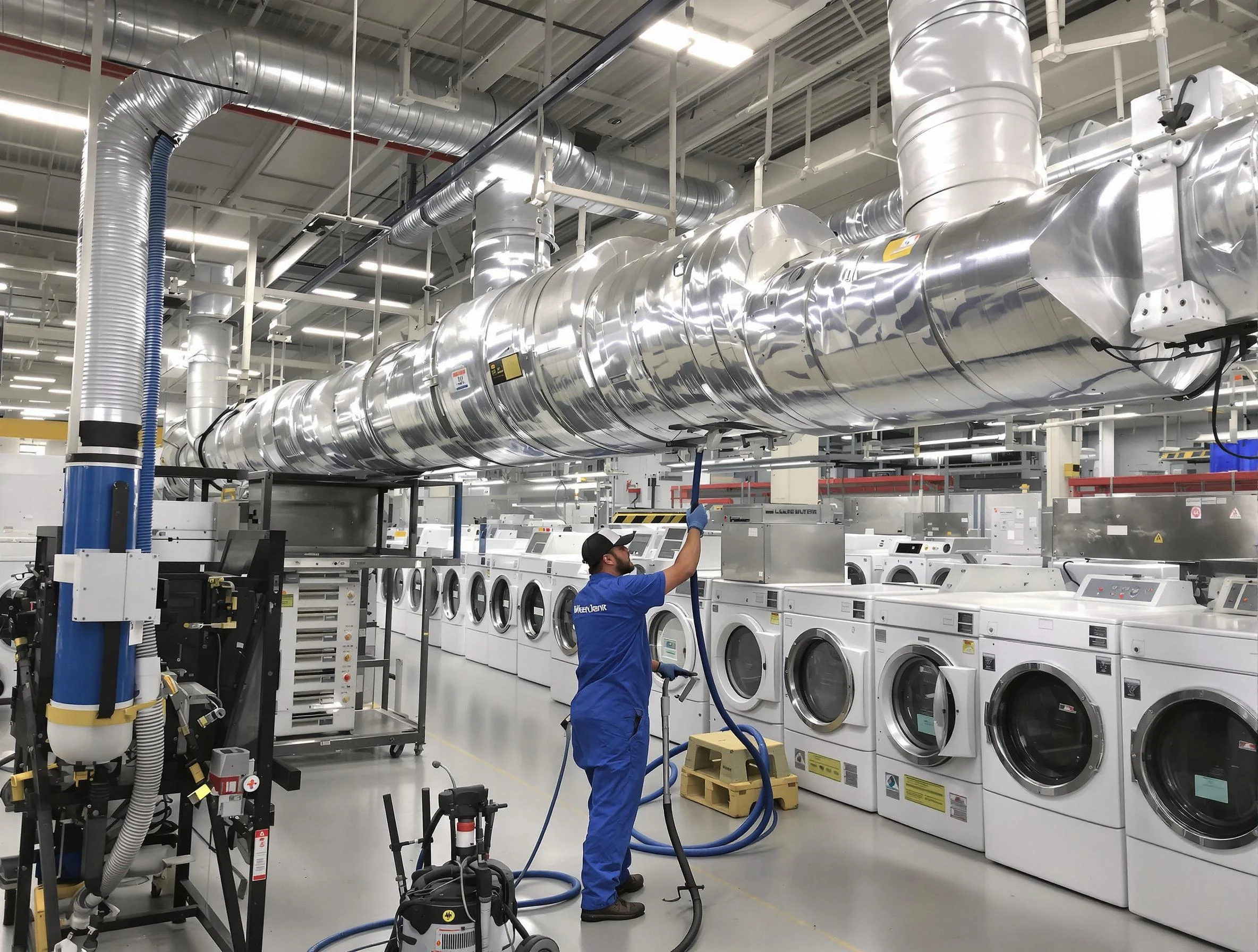 Andover Dryer Vent Cleaning team performing heavy-duty industrial dryer vent cleaning in Andover